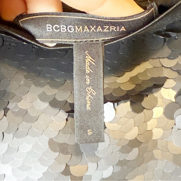 BCBGMaxAzria Black Sequined Mini Skirt - Picture 2 of 6